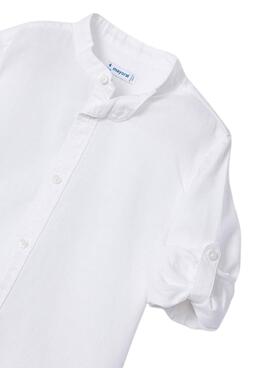 Camisa Mayoral Lino Blanco para Niño
