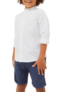 Camisa Mayoral Lino Blanco para Niño