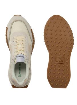 Zapatillas Lacoste L-Spin Deluxe Beige Mujer