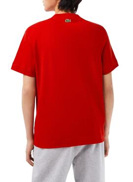 Camiseta Lacoste Relaxed Fit Rojo para Hombre