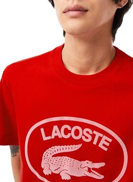 Camiseta Lacoste Relaxed Fit Rojo para Hombre