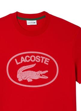 Camiseta Lacoste Relaxed Fit Rojo para Hombre