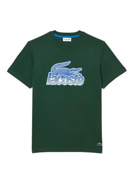 Camiseta Lacoste Estampado Verde para Hombre