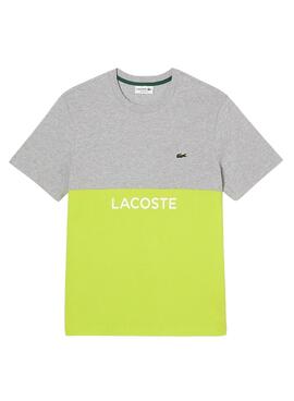 Camiseta Lacoste Color Block Gris para Hombre