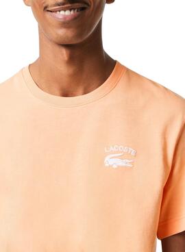 Camiseta Lacoste Regular Fit Naranja para Hombre