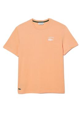 Camiseta Lacoste Regular Fit Naranja para Hombre
