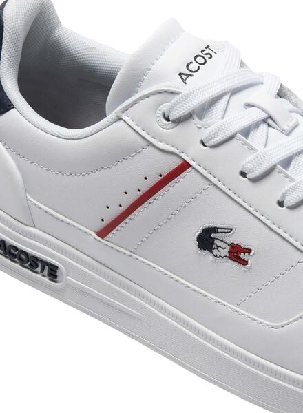 Zapatillas hombre Powercourt en piel tricolor, Lacoste