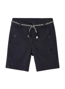 Bermuda Mayoral Cinturón Negro para Niño