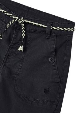 Bermuda Mayoral Cinturón Negro para Niño