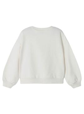 Sudadera Mayoral Bordada Blanco para Niña