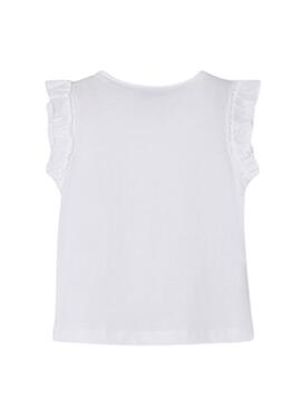 Camiseta Mayoral Tirantes Perforado Blanco Niña