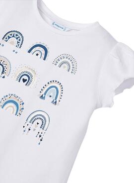 Camiseta Mayoral Arco Iris Blanco para Mujer