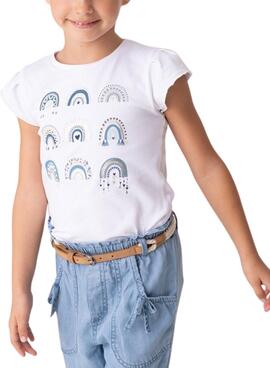 Camiseta Mayoral Arco Iris Blanco para Mujer