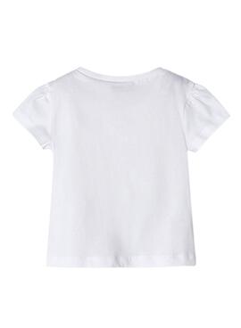 Camiseta Mayoral Bordado Calado Blanco para Niña