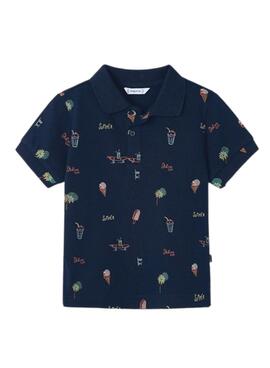 Polo Mayoral Estampado Marino para Niño