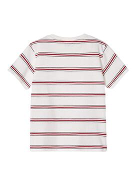Camiseta Mayoral Rayas Apliques Rojo para Niño