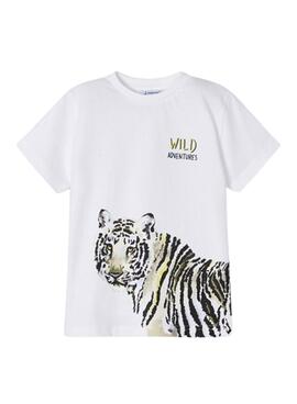 Camiseta Mayoral Wild Blanco para Niño