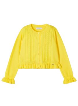 Chaqueta Mayoral Corta Calados Amarillo Niña