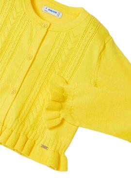 Chaqueta Mayoral Corta Calados Amarillo Niña