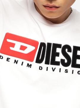 Camiseta Diesel T-JUST Division Blanco Hombre