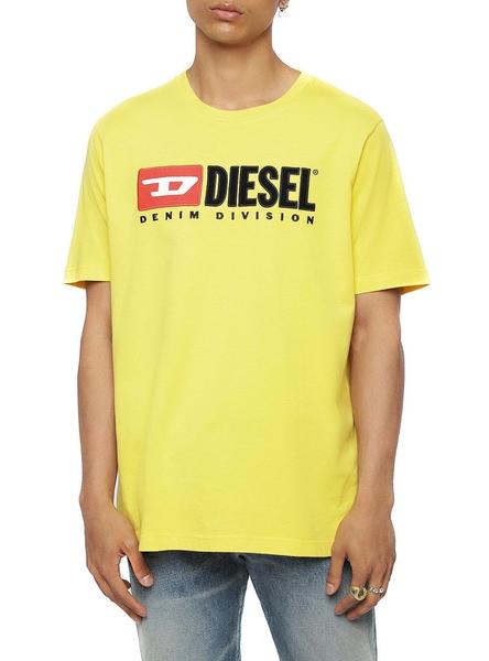 En expansión Aditivo Esquivar Camiseta Diesel T-Just Division Amarillo Hombre