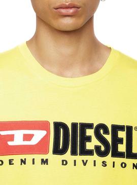 Camiseta Diesel T-Just Division Amarillo Hombre