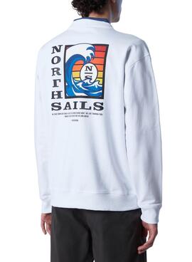 Sudadera North Sails Logo Blanco para Hombre