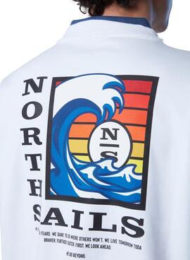 Sudadera North Sails Logo Blanco para Hombre
