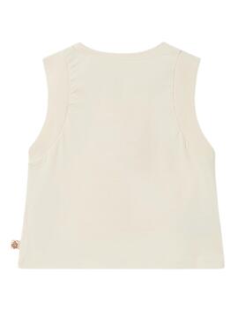 Camiseta Mayoral Tirantes Mariposa Beige para Niña