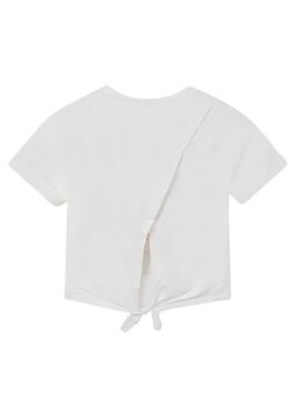 Camiseta Mayoral Abertura Espalda Blanco para Niña