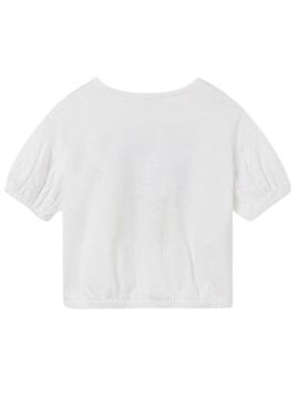 Camiseta Mayoral Flame Palmeras Blanco para Niña