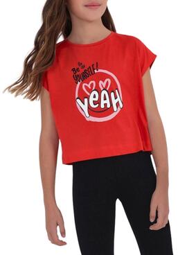 Camiseta Mayoral Nudo Espalda Rojo para Niña