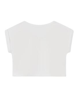 Camiseta Mayoral Bordado Nature Blanco para Niña