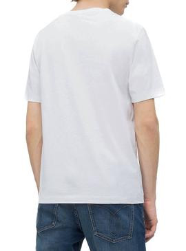 Camiseta Calvin Klein Box Logo Blanco Hombre