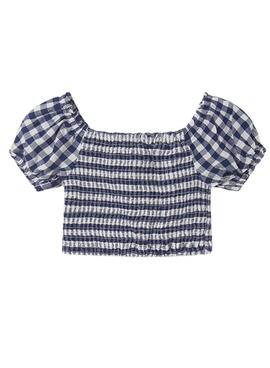 Blusa Mayoral Cuadros Vichy Azul para Niña