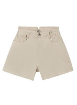 Short Mayoral Sarga Beige para Niña