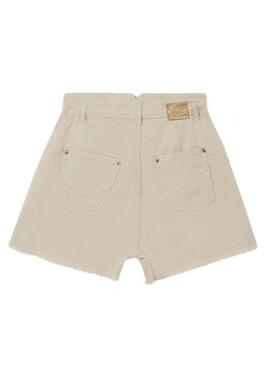 Short Mayoral Sarga Beige para Niña