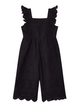 Mono Mayoral Perforado Negro para Niña