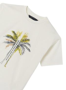 Camiseta Mayoral Palm Trees Blanco para Niña