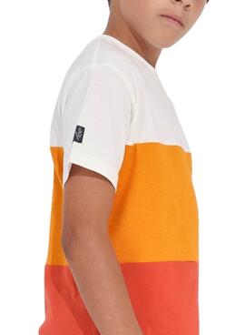 Camiseta Mayoral Blocking Naranja para Niño