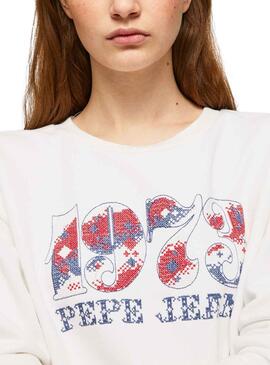 Sudadera Pepe Jeans NYA Blanco para Mujer