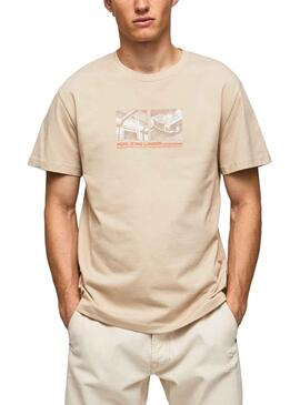 Camiseta Pepe Jeans Riane Beige para Hombre