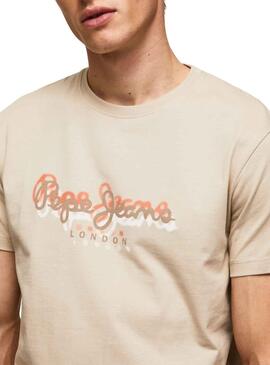 Camiseta Pepe Jeans Richme Beige para Hombre