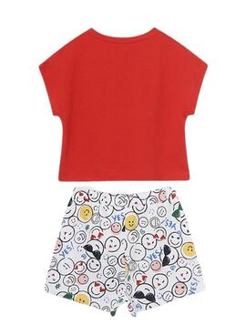 Conjunto Mayoral Estampado Rojo para Niña