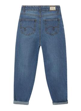 Pantalón Mayoral Cropped Denim Slouch Azul Niña