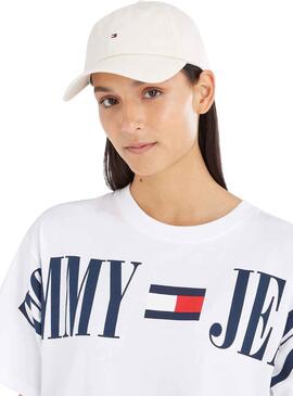 Gorra Tommy Jeans Sport Beige para Mujer