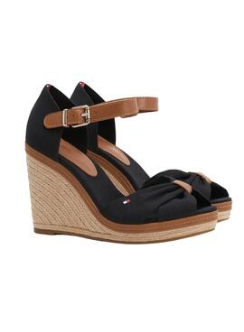 Sandalias Tommy Hilfiger Iconic Elena Negro Mujer