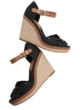 Sandalias Tommy Hilfiger Iconic Elena Negro Mujer