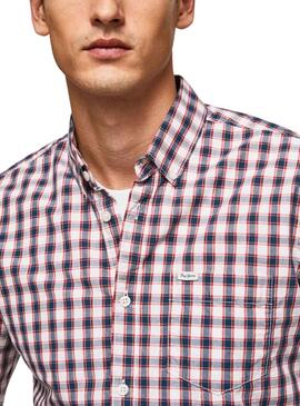 Camisa Pepe Jeans Load Rojo y Azul para Hombre