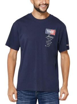 Camiseta Tommy Jeans Relaxed Marino para Hombre